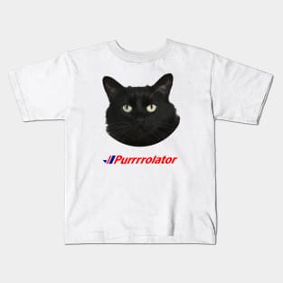 Purrolator Cat Logo Kids T-Shirt